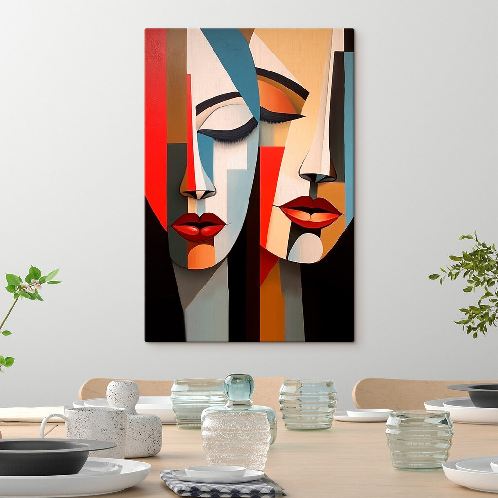 Dois rostos abstratos — interior 1
