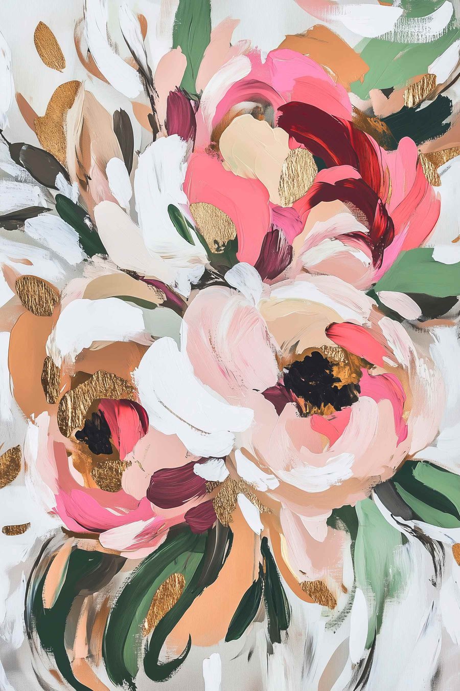 Ramo abstrato de flores — design completo