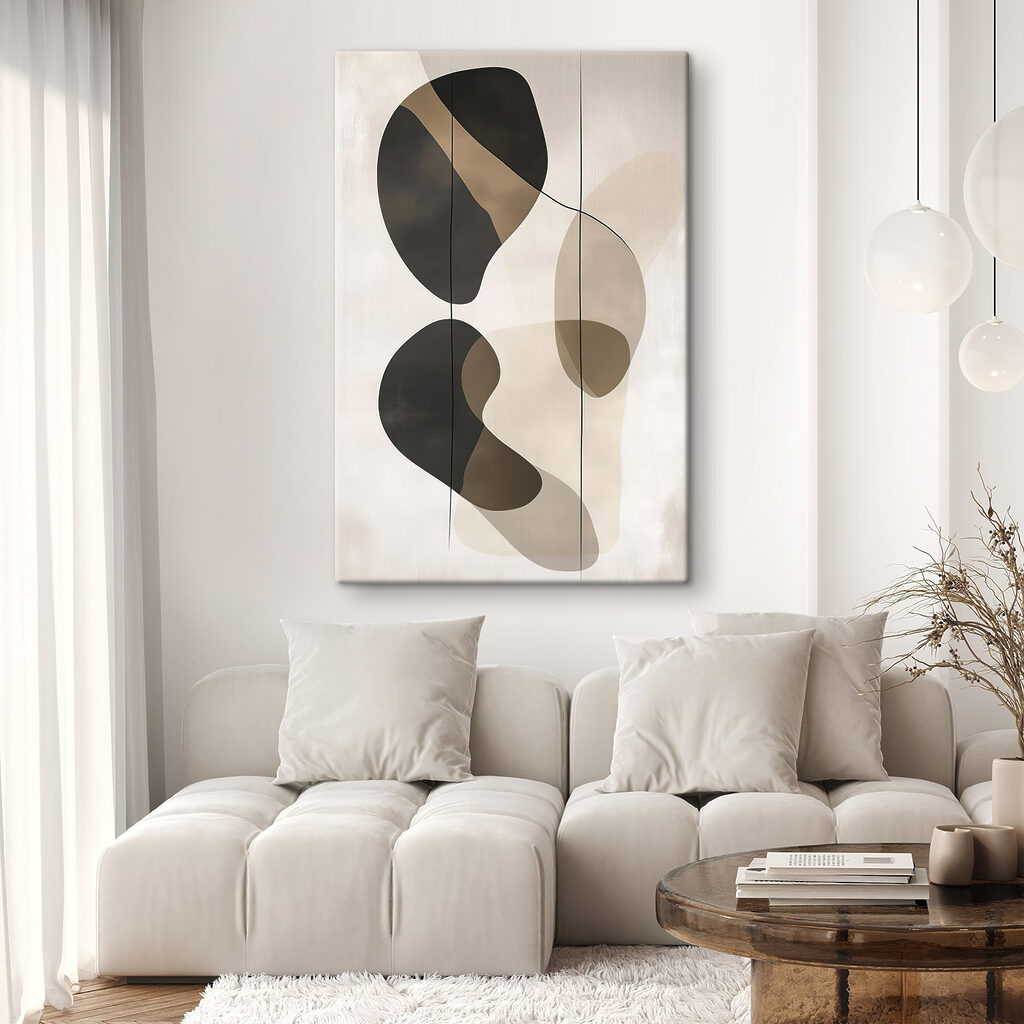 Seixos escuros com linhas — interior 1