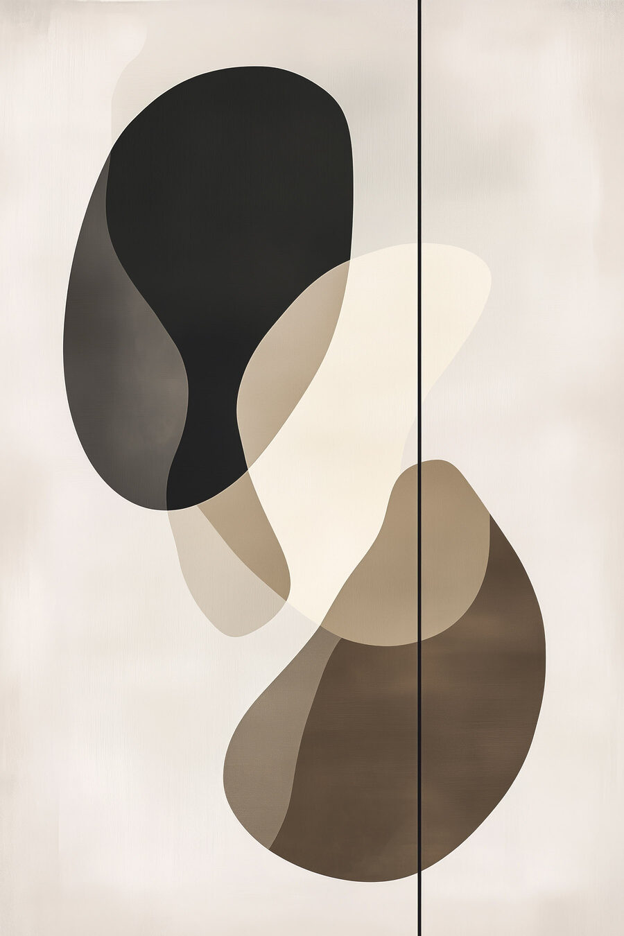Formas pretas sobrepostas — design completo