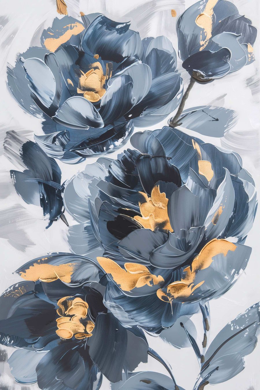 Grandes flores abstratas — design completo