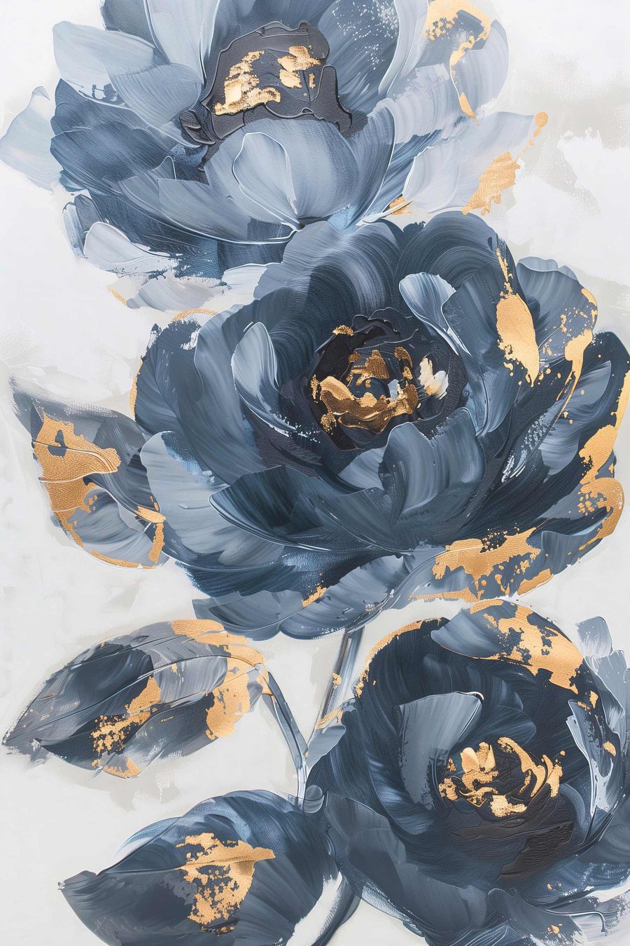 Grandes flores abstratas — design completo