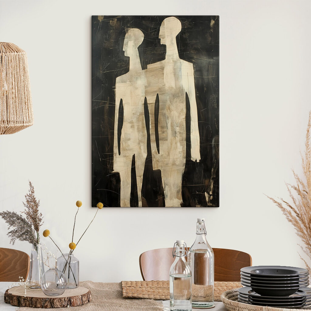 Figuras claras sobre preto — interior 2