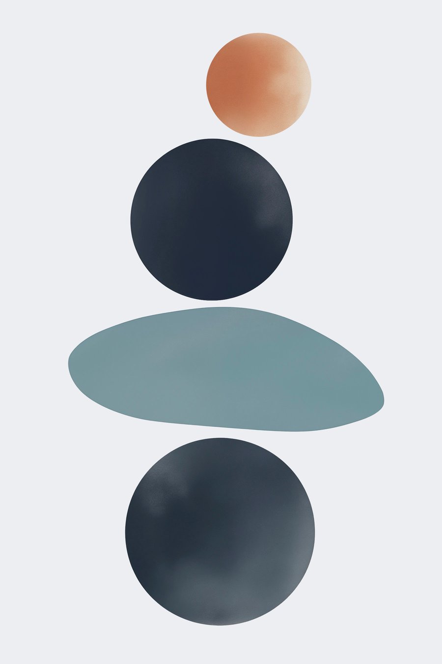 Manchas redondas abstratas — design completo