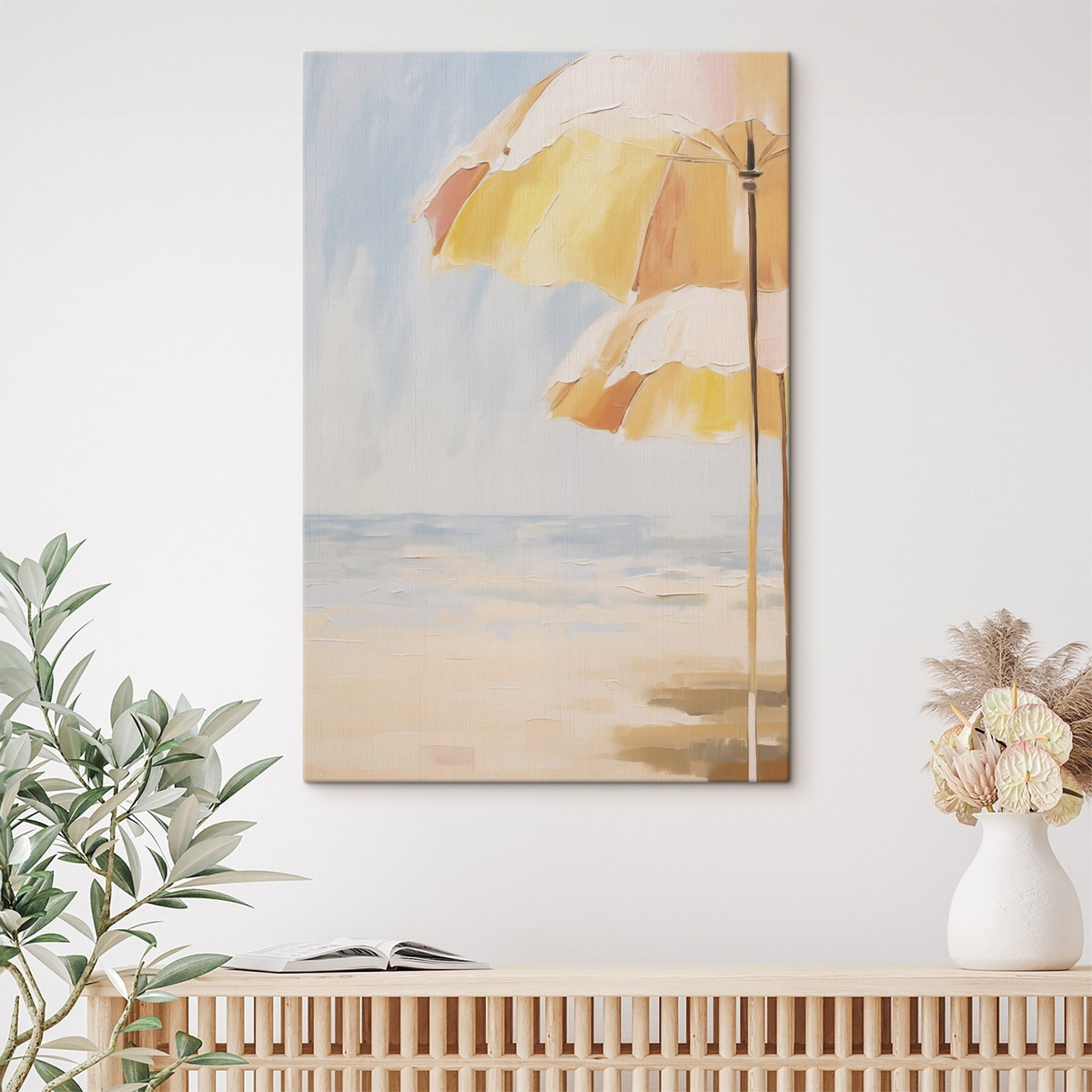 Paisagem de praia num interior