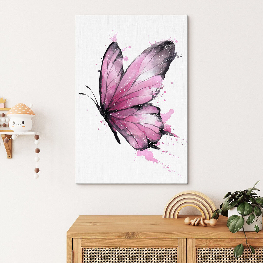 Borboleta cor-de-rosa com contornos — interior 2