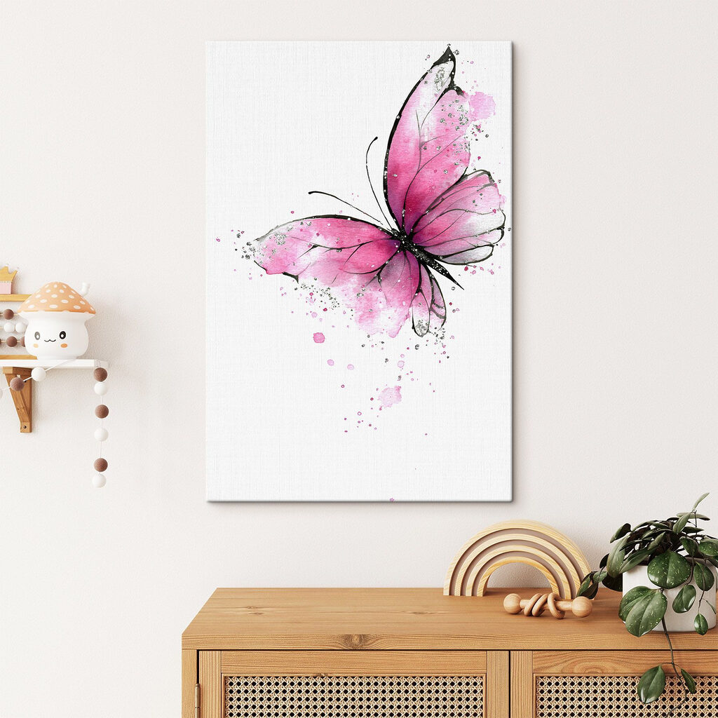 Borboleta cor-de-rosa com salpicos — interior 2