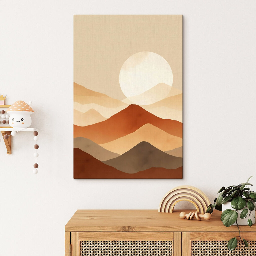 Sol pálido sobre montanhas — interior 1