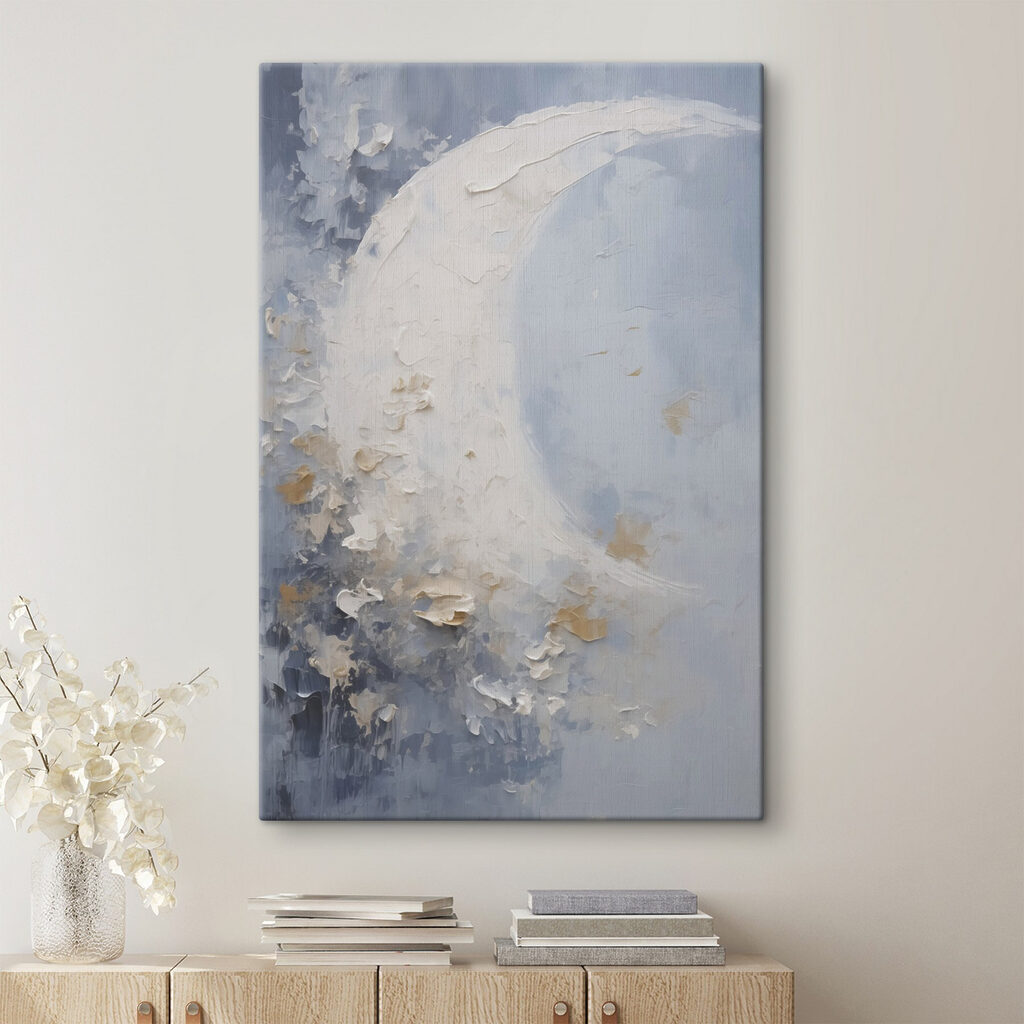 Lua crescente em azul — interior 1