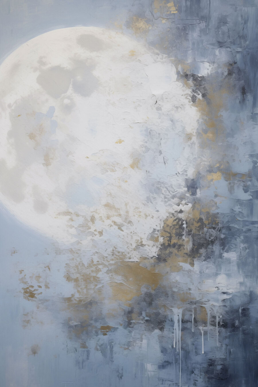 Lua cheia sobre cores — design completo