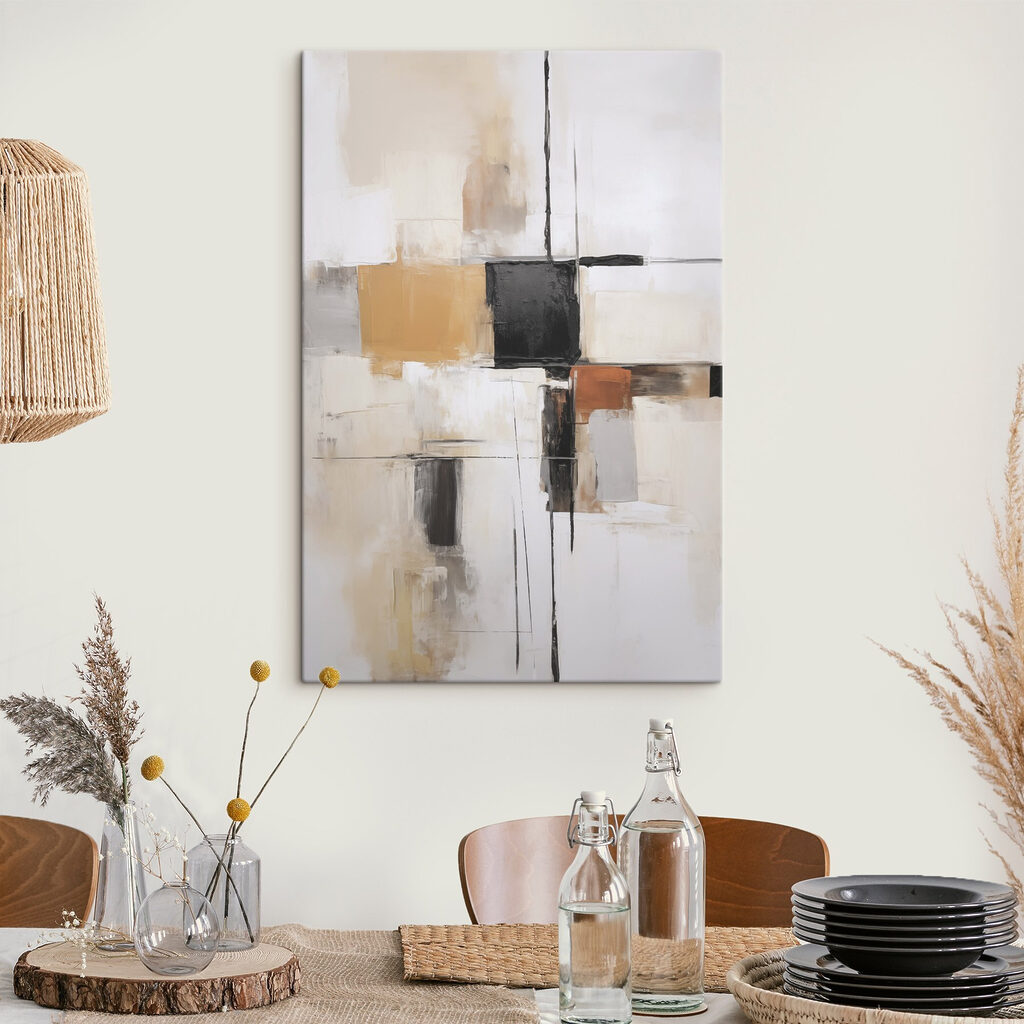 Blocos ocre com linhas — interior 1