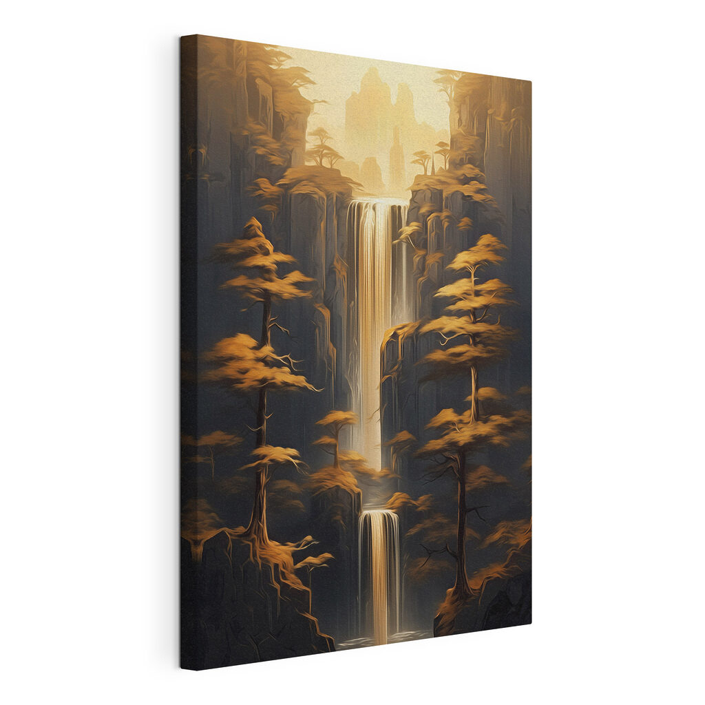Cascata dourada num desfiladeiro — vista do produto