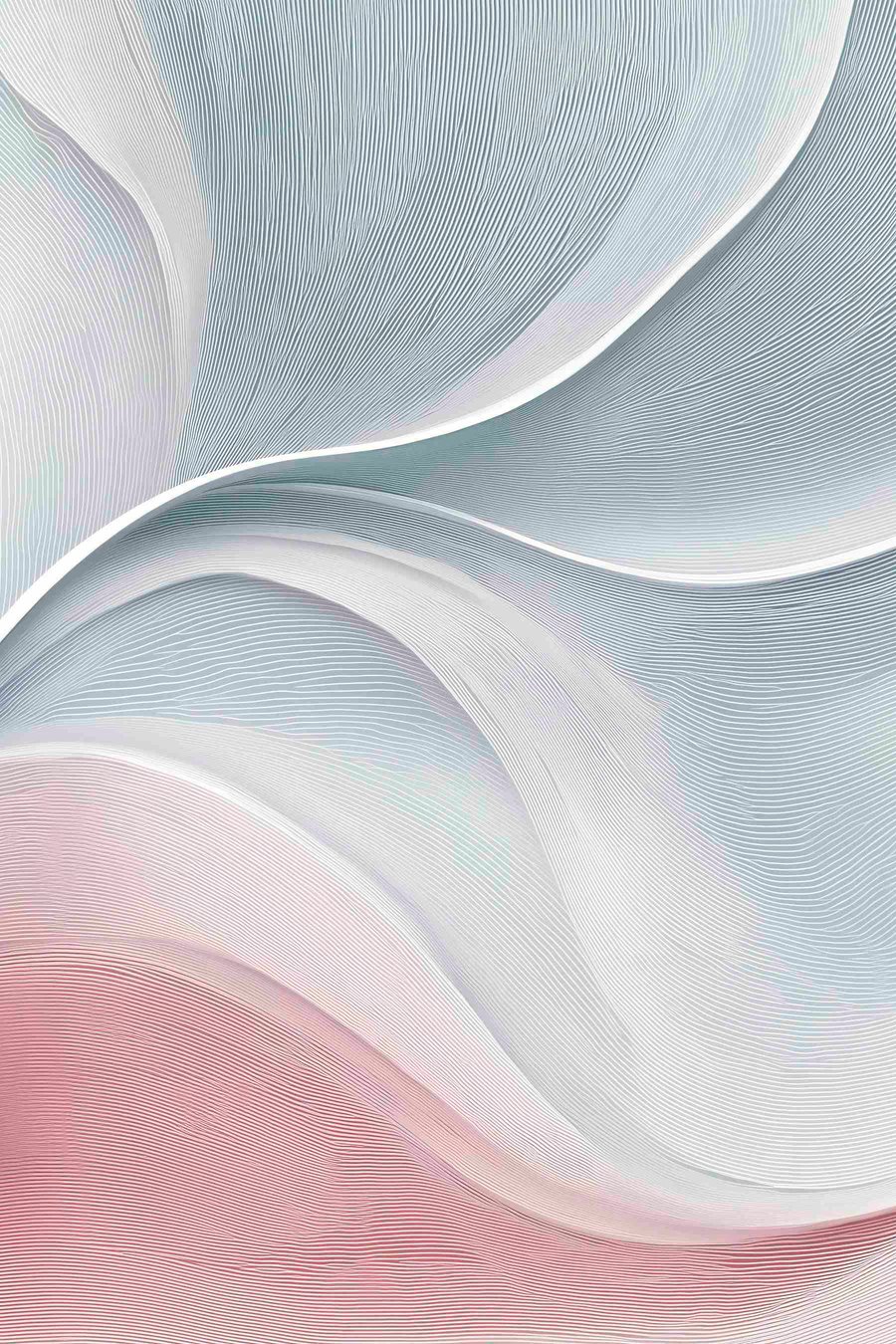 Ondas abstratas em rosa-bege — design completo