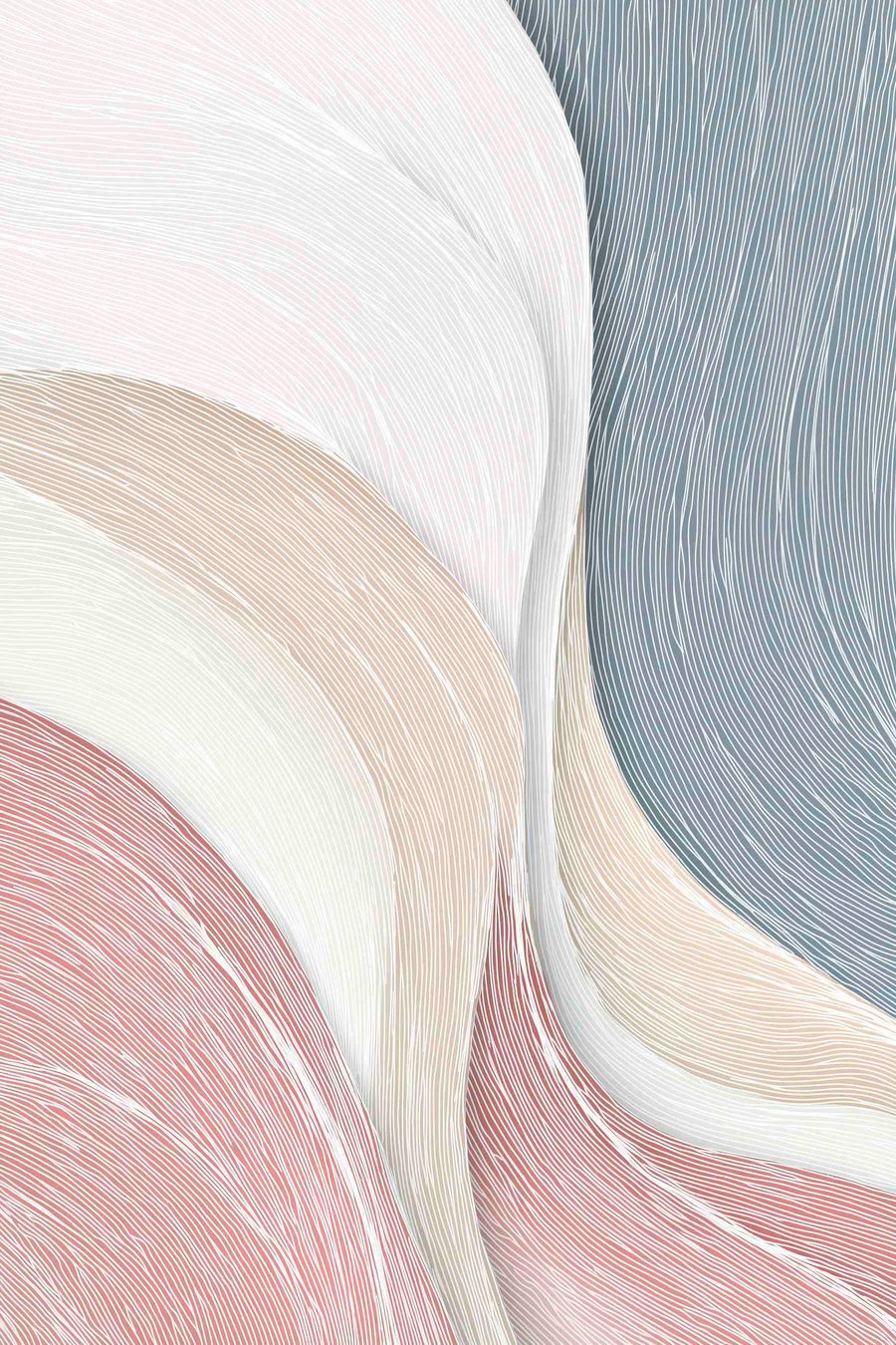 Ondas abstratas em rosa — design completo