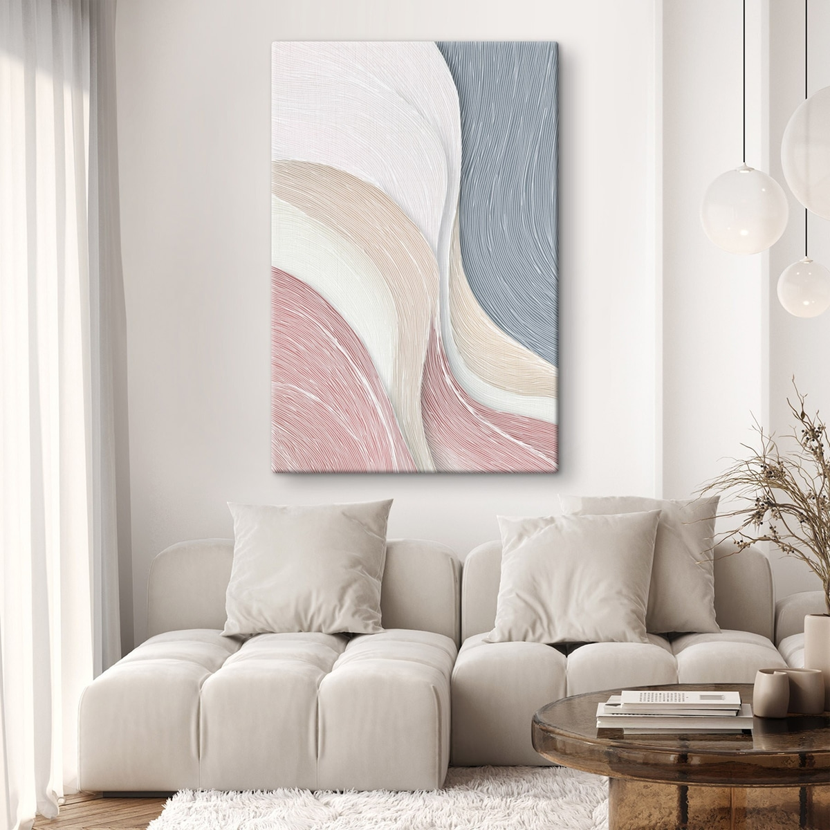 Ondas abstratas em rosa — interior 2