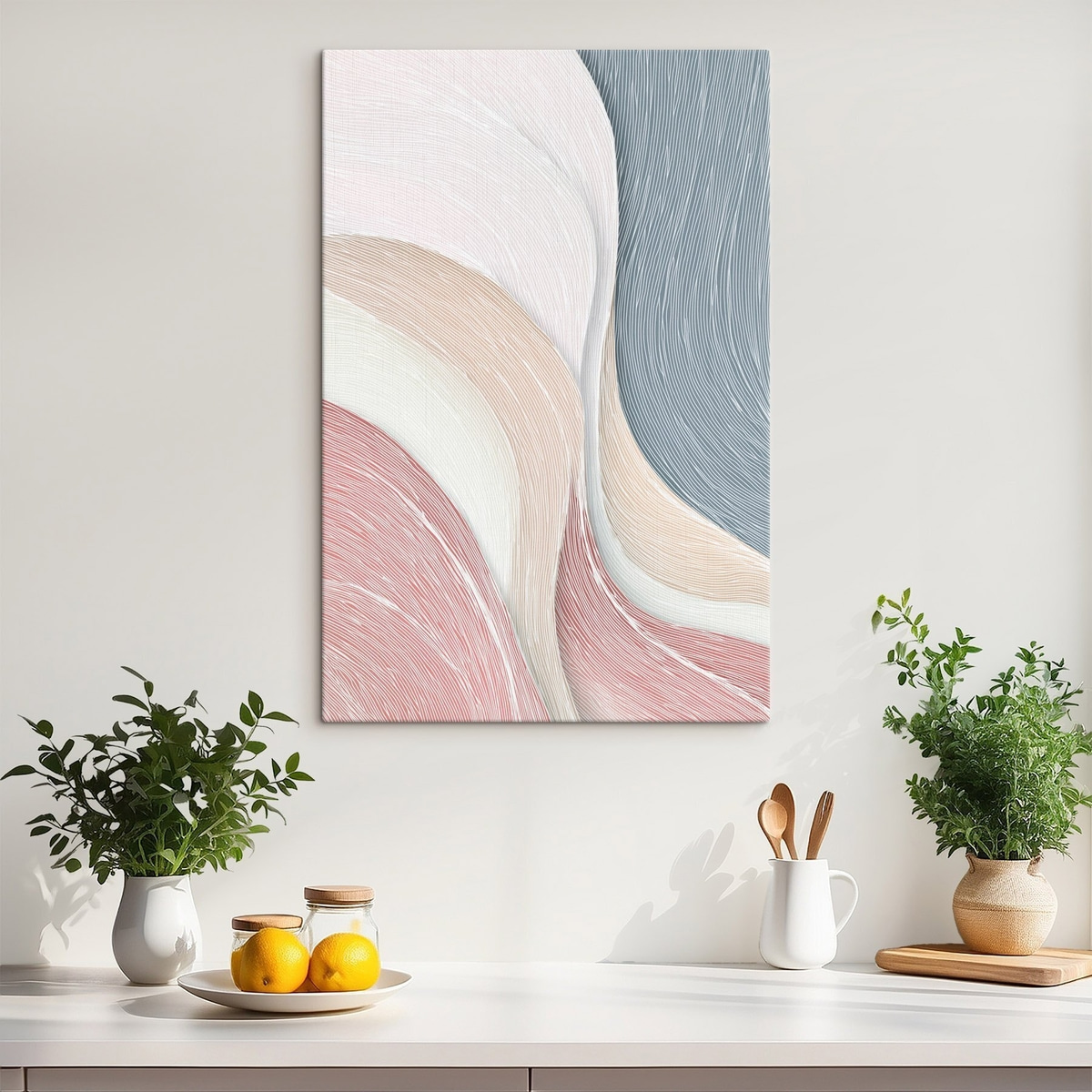 Ondas abstratas em rosa — interior 1