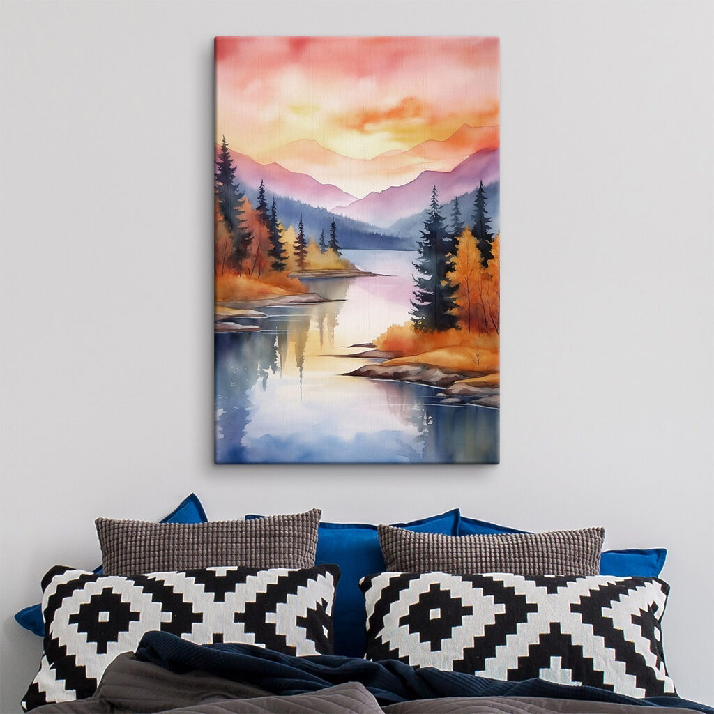 Lago outonal ao entardecer — interior 2