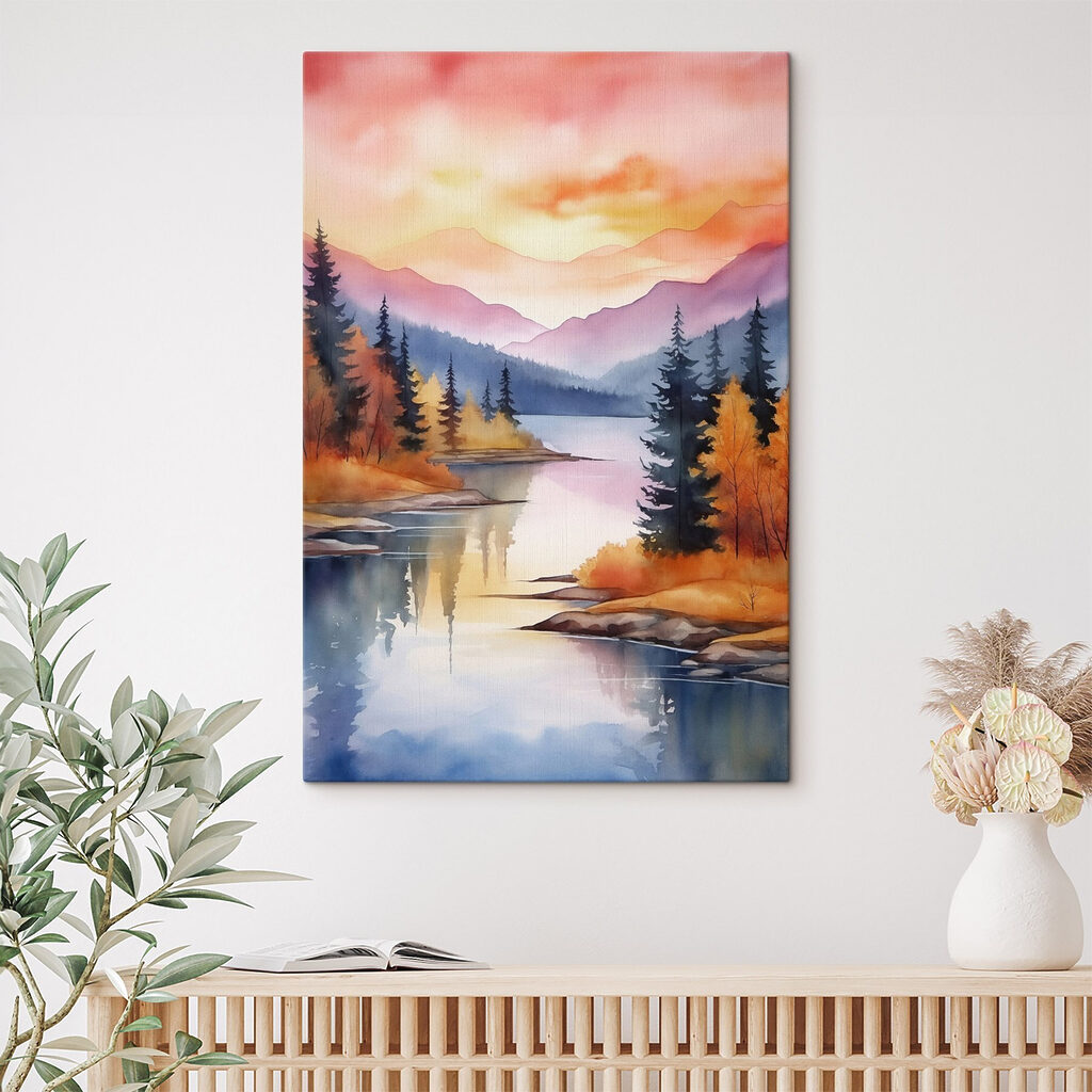 Lago outonal ao entardecer — interior 3