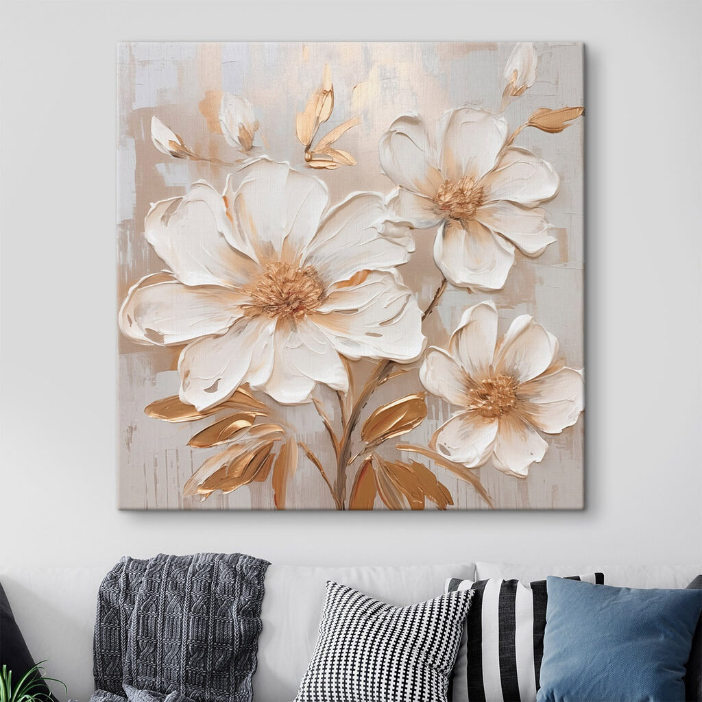 Flores entre folhagem leve — interior 2