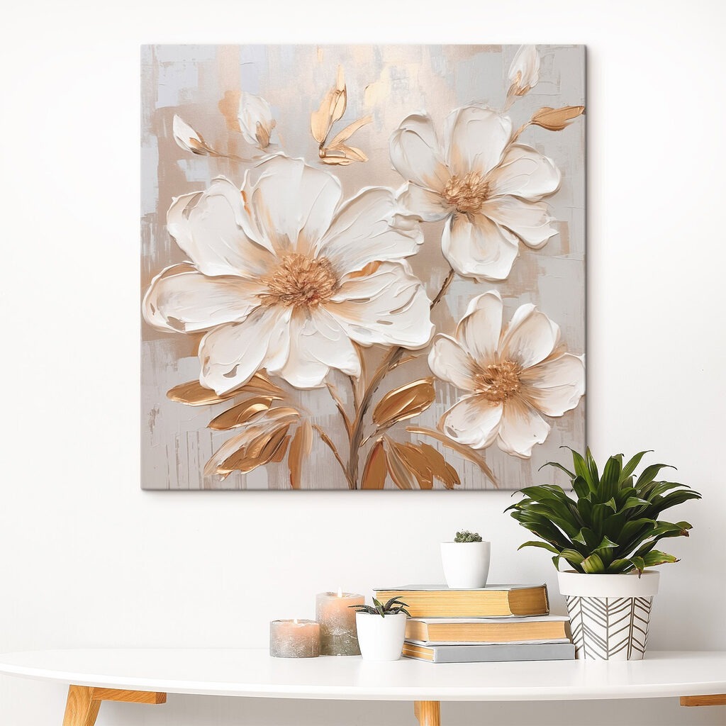 Flores entre folhagem leve — interior 3