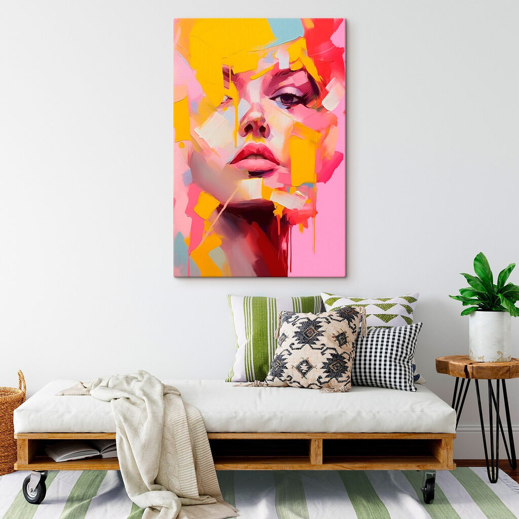 Retrato em blocos amarelos — interior 2