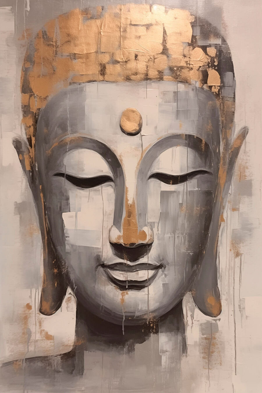 Coroa dourada sobre Buda — design completo