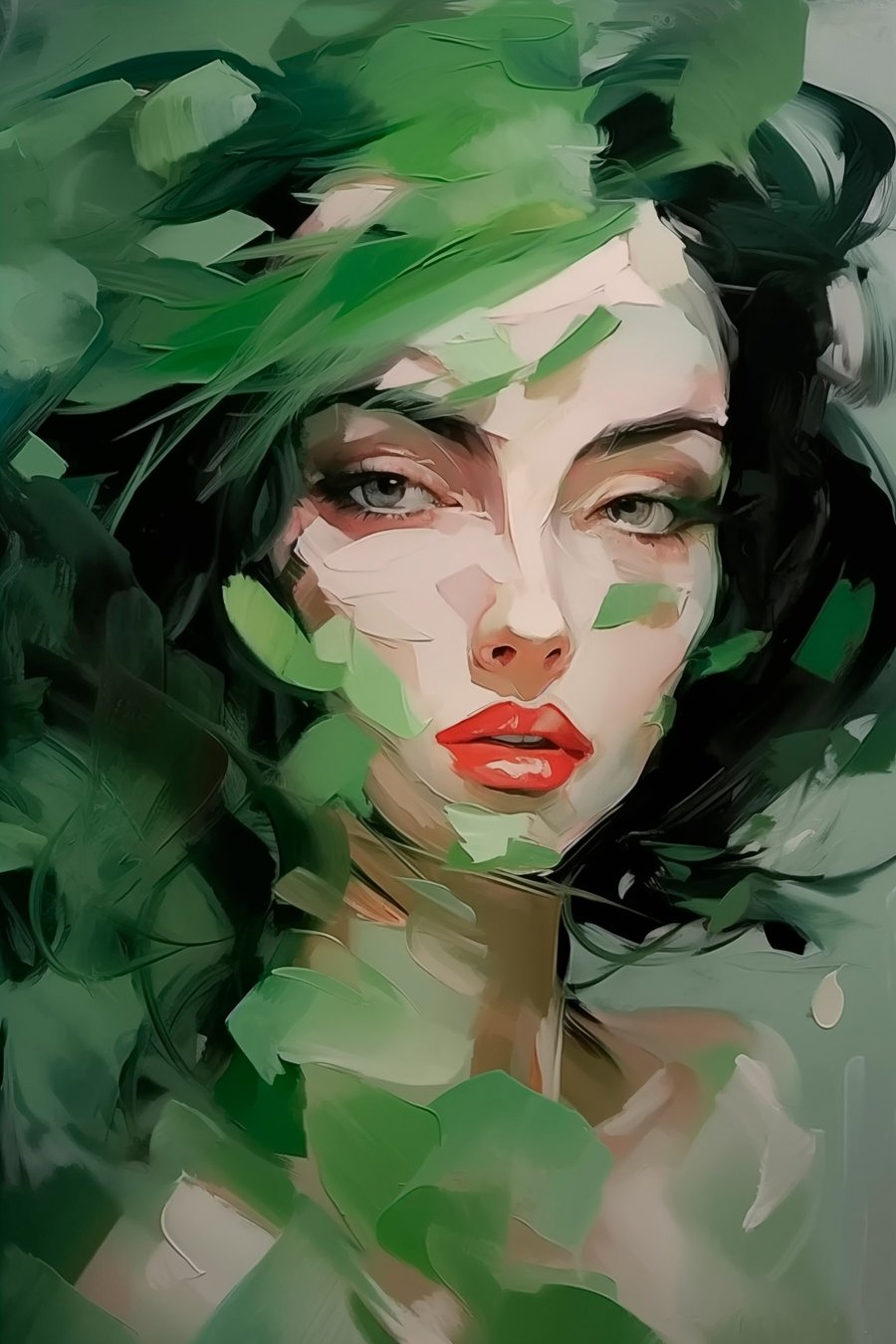 Retrato abstrato de mulher — design completo