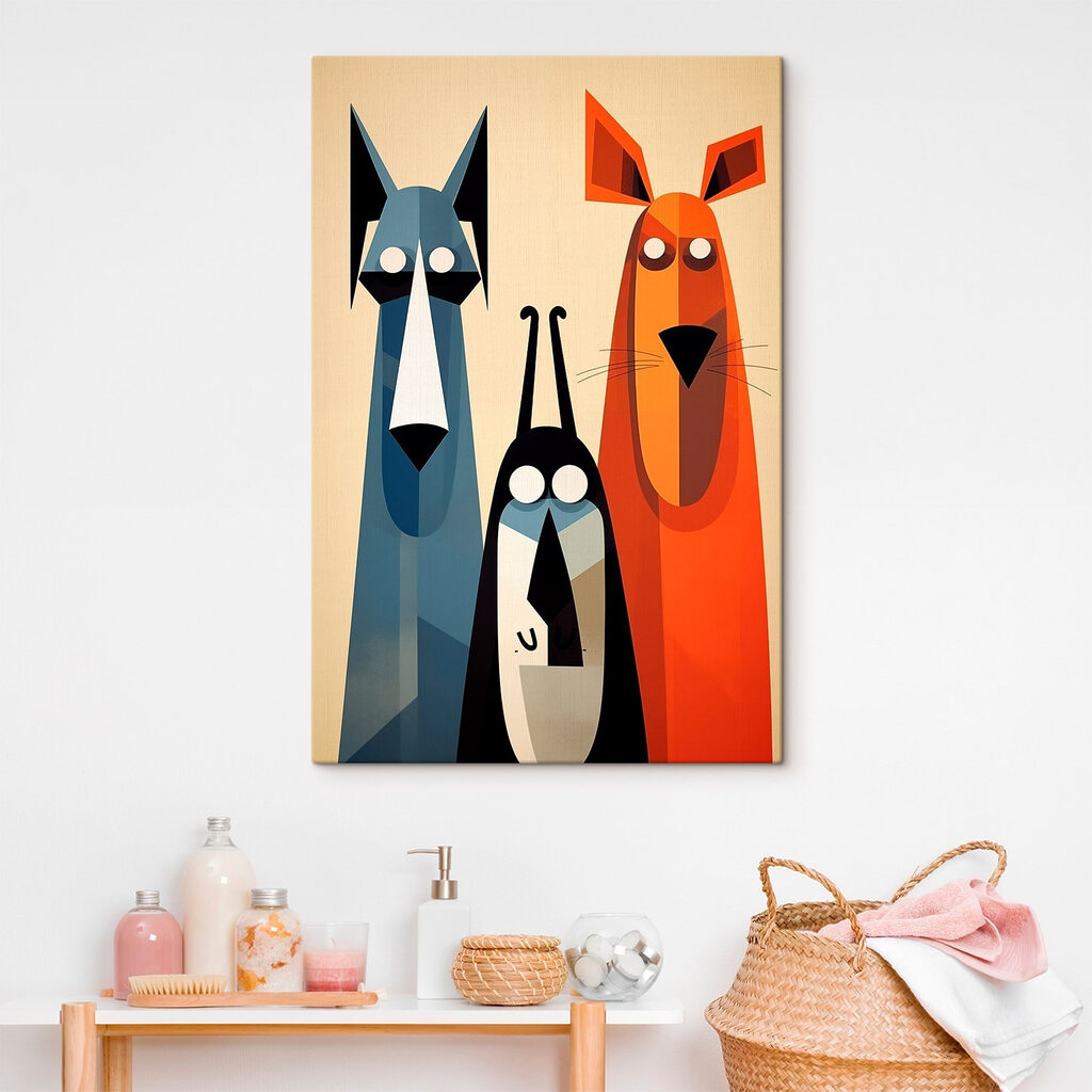 Três cães atentos — interior 2