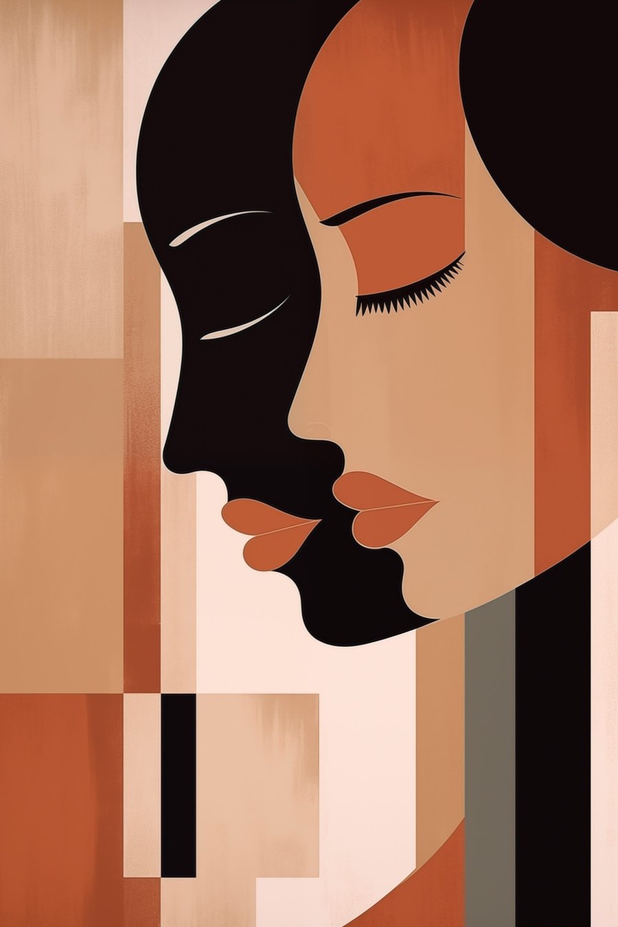 Rostos abstratos — design completo
