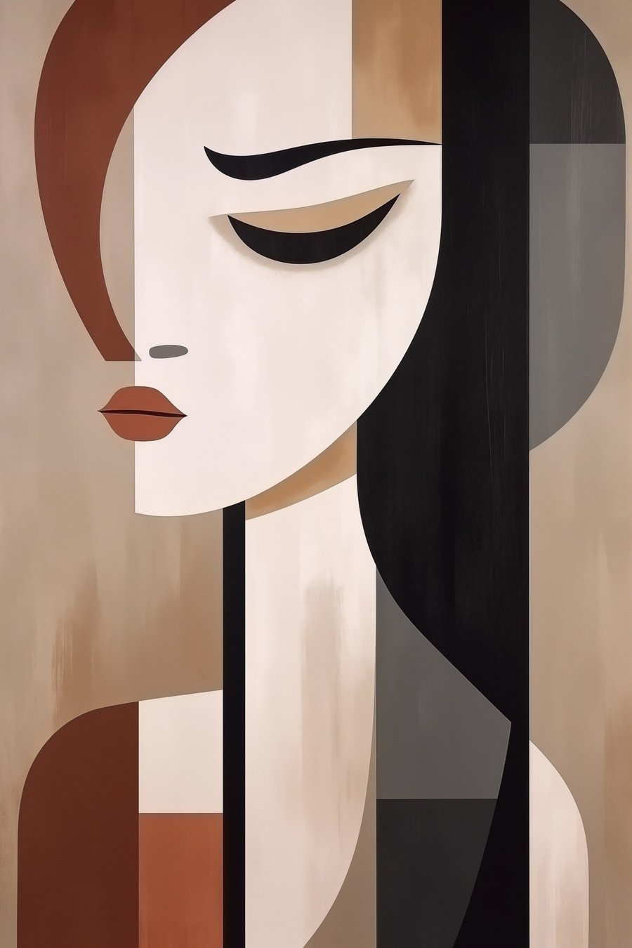 Rostos abstratos — design completo