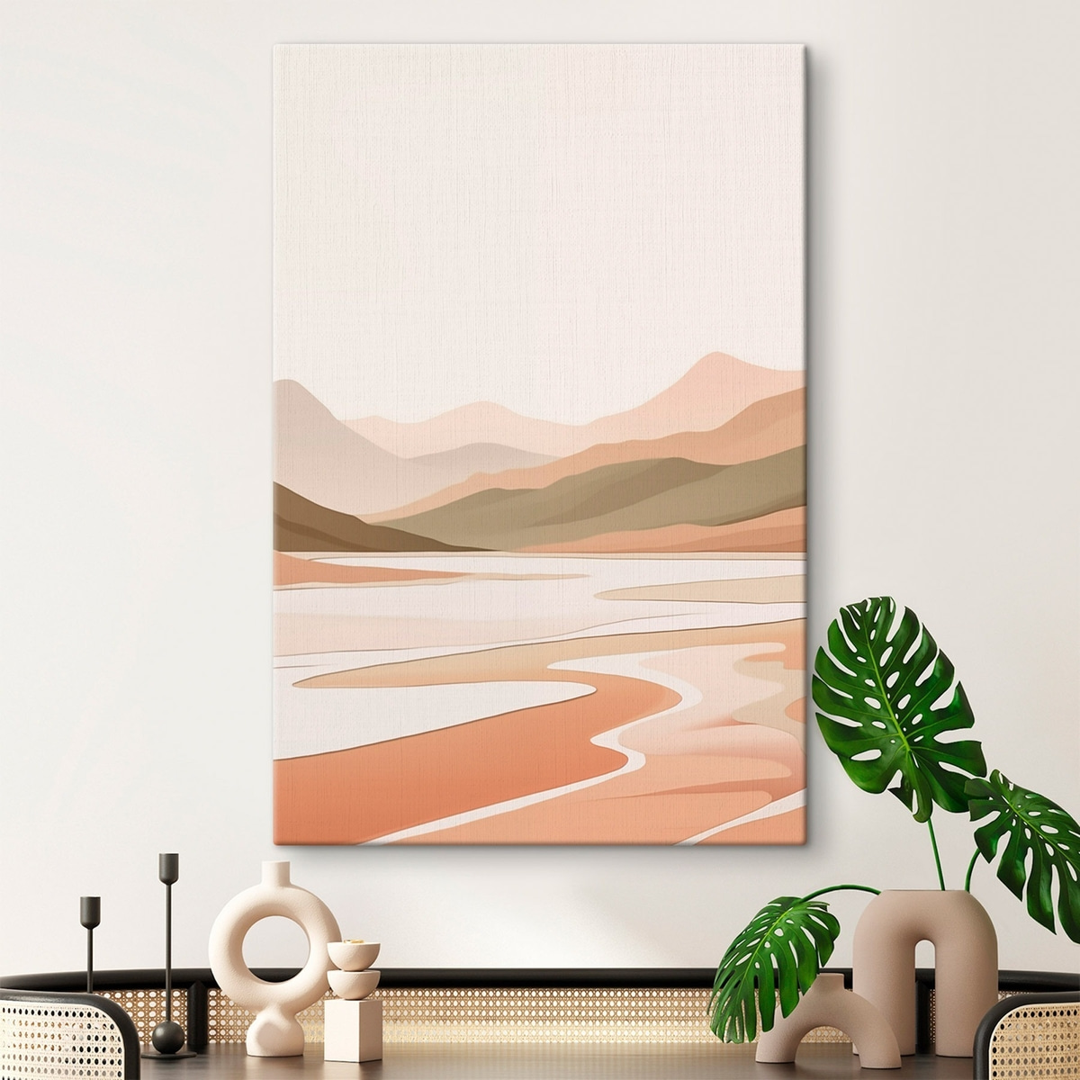 Montanhas e rio abstratos — interior 1