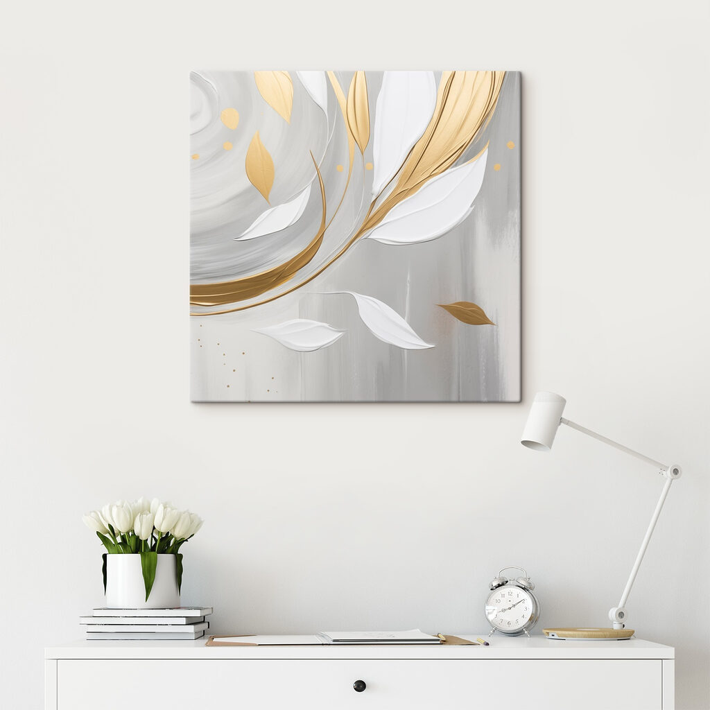 Ramo dourado entre fitas — interior 2