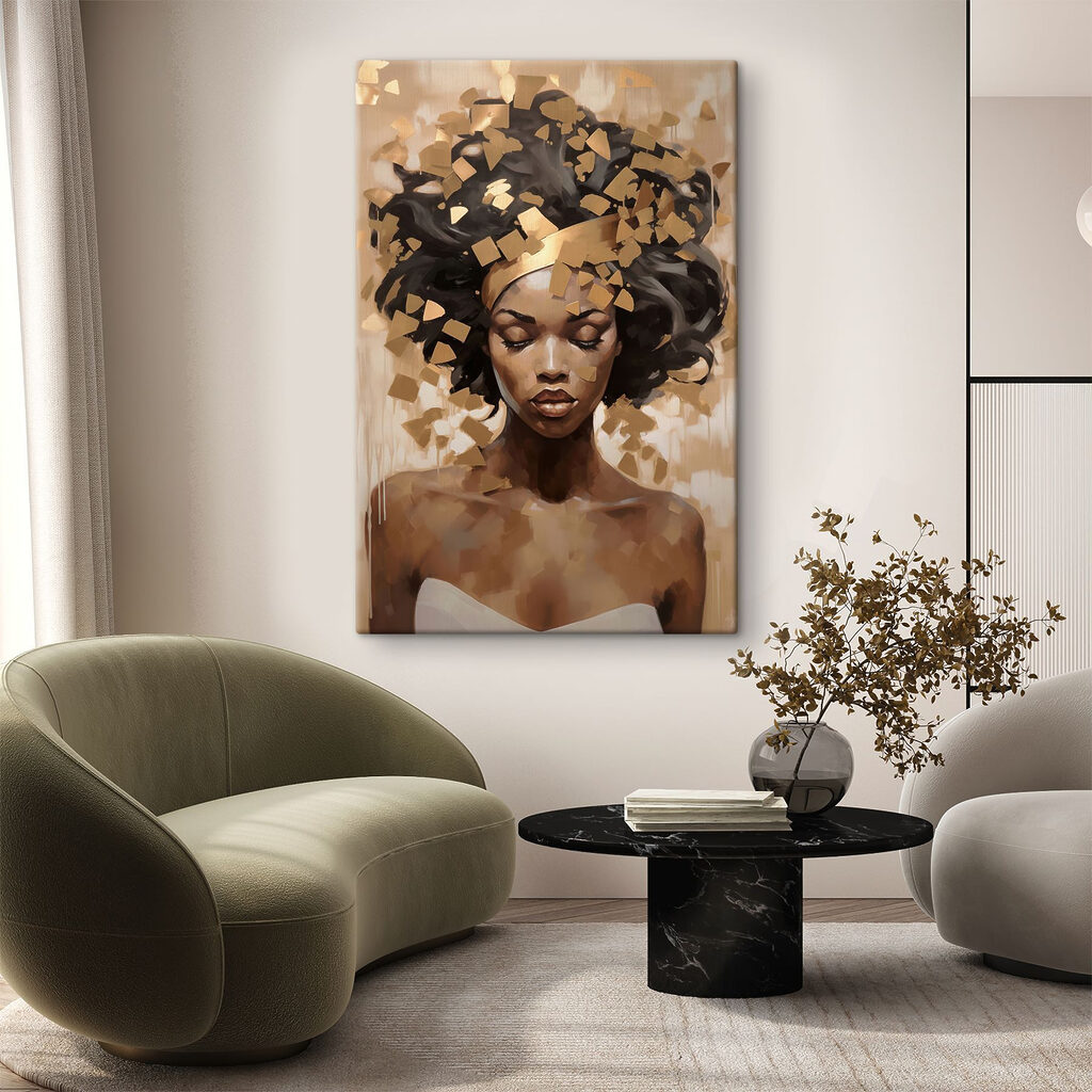 Retrato com coroa dourada — interior 1