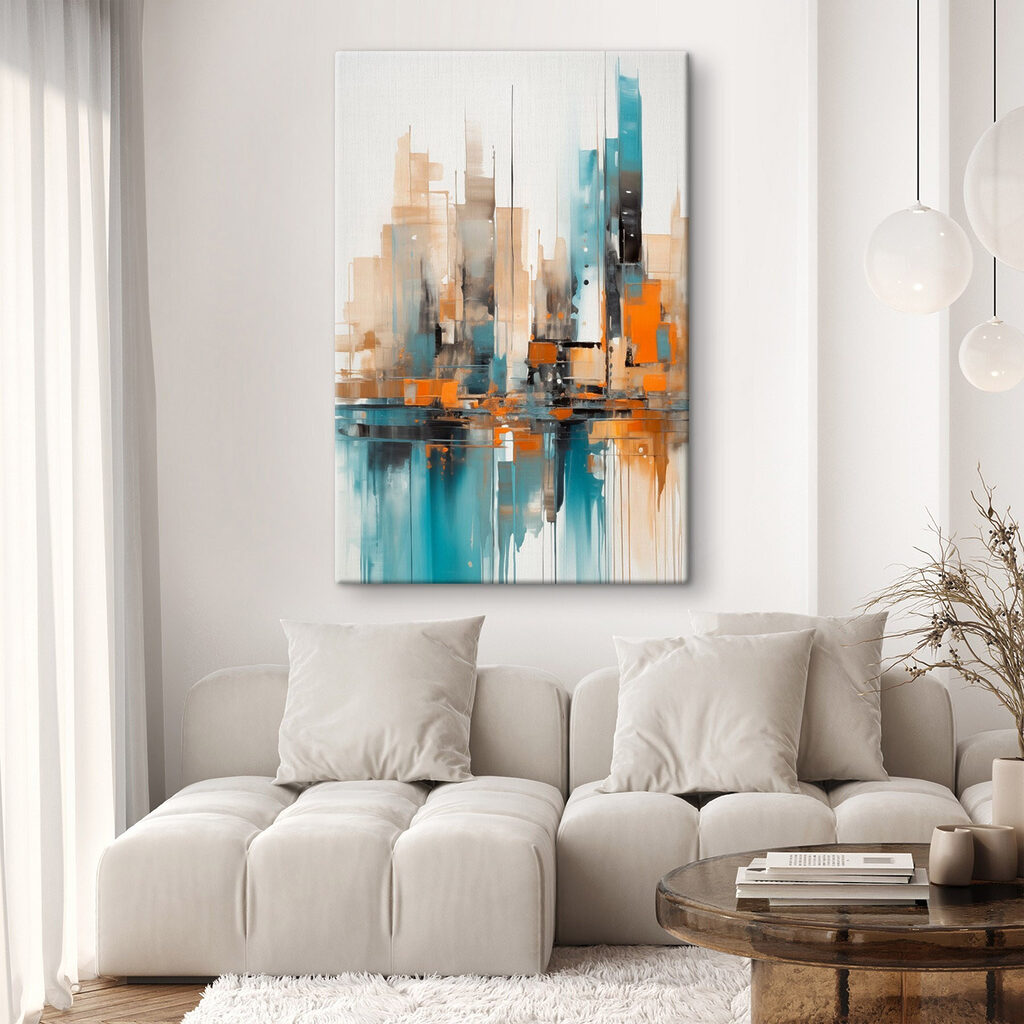 Torres altas em laranja — interior 1