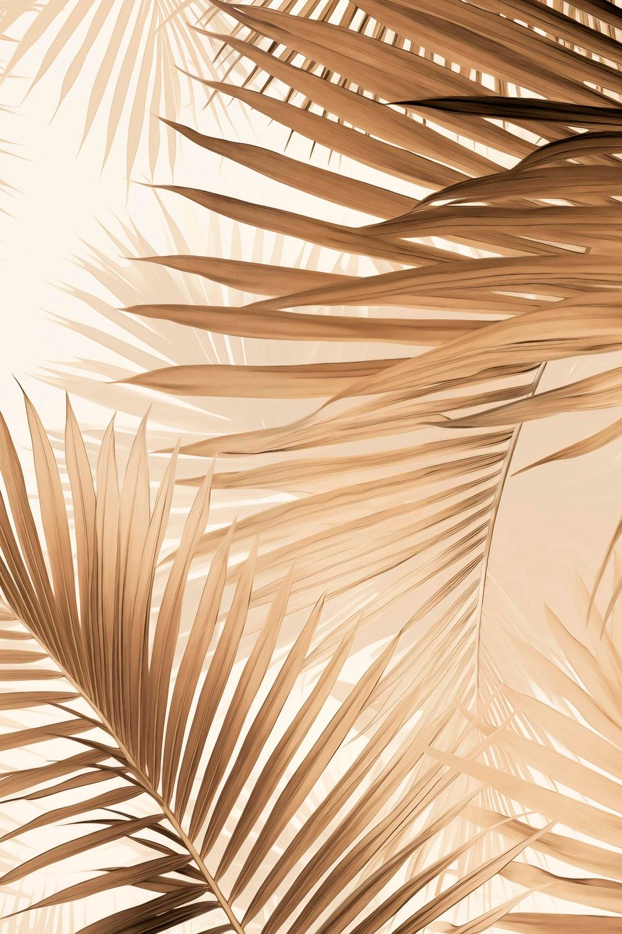 Folhas de palmeira abstratas — design completo
