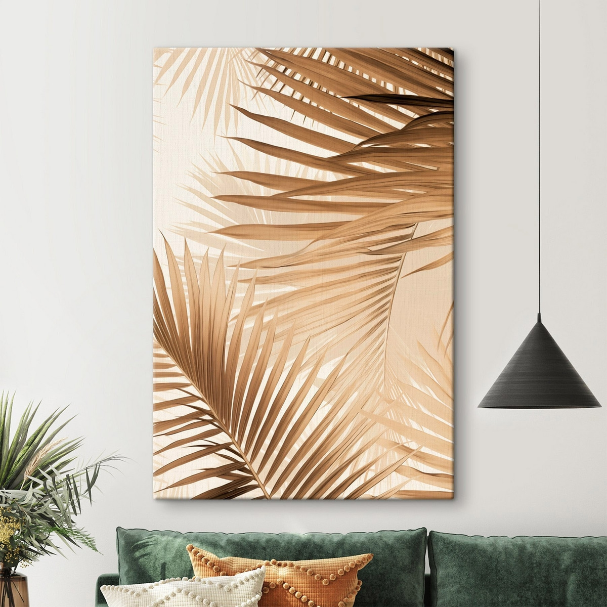 Folhas de palmeira abstratas — interior 1