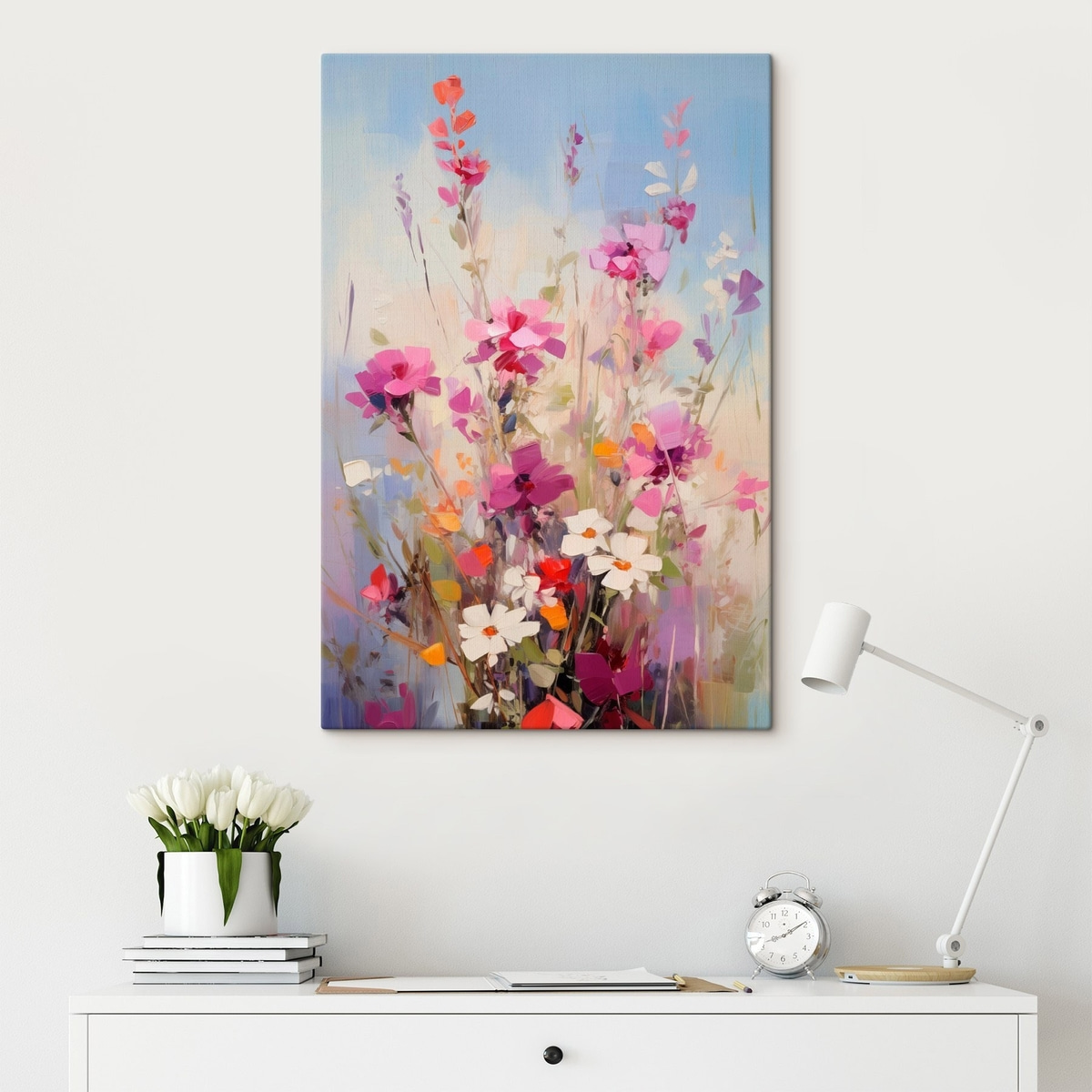 Flores cor-de-rosa e brancas — interior 2