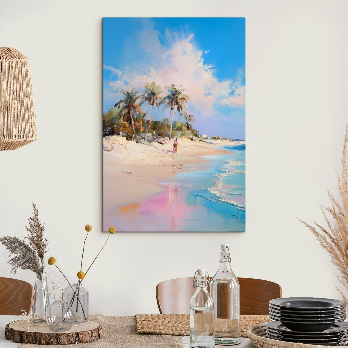 Praia com palmeiras — interior 2