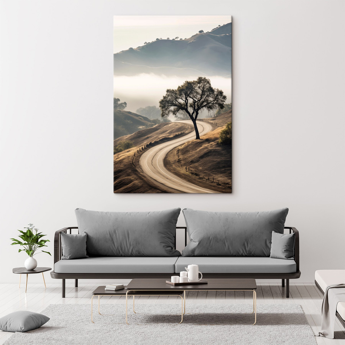 Estrada sinuosa entre colinas — interior 2
