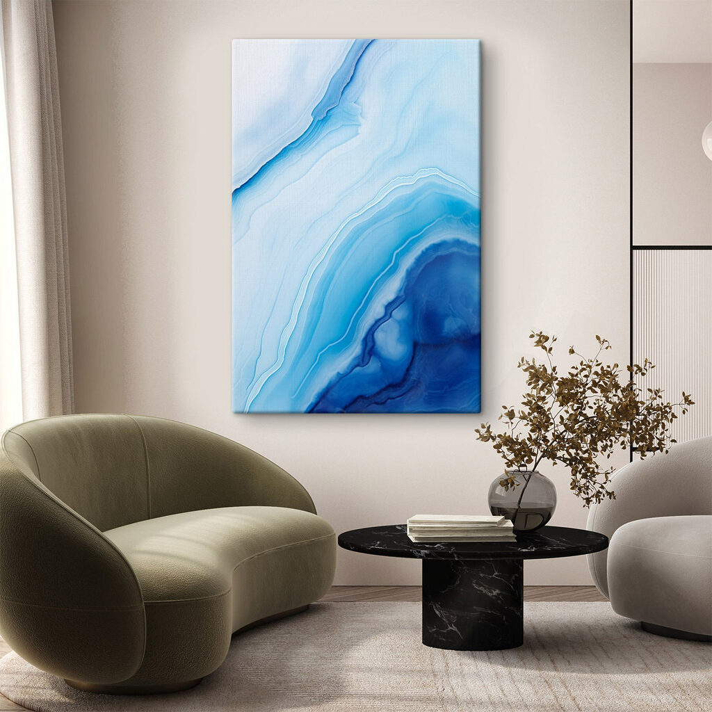 Contornos azuis abstratos — interior 1