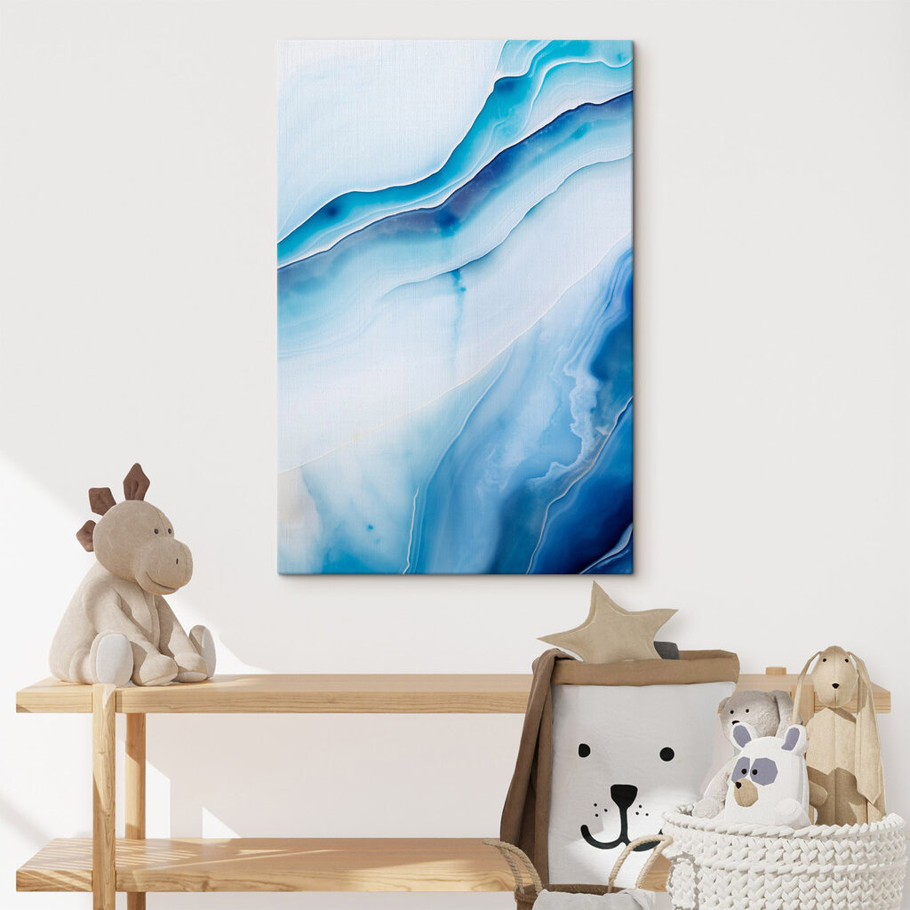 Corrente azul sobre branco — interior 2