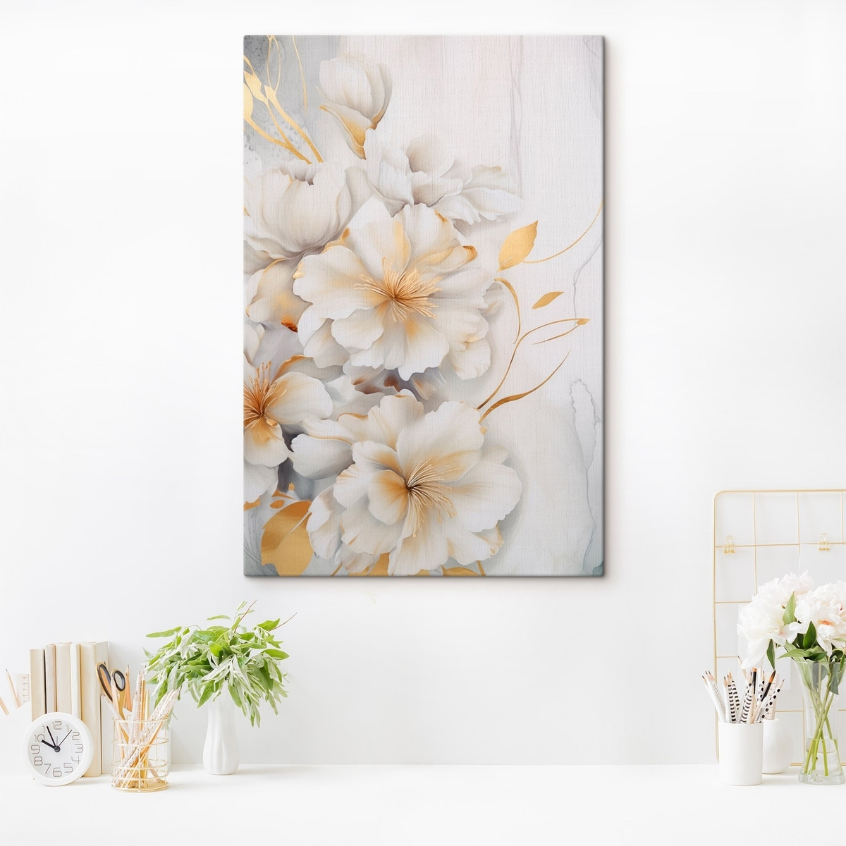 Flores brancas e amarelas — interior 2