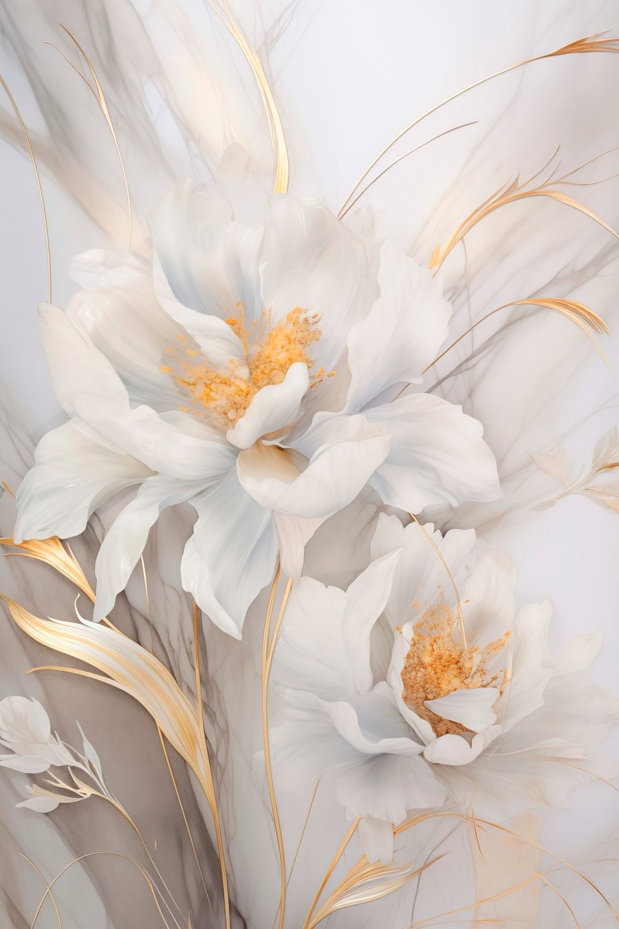 Flores brancas delicadas — design completo