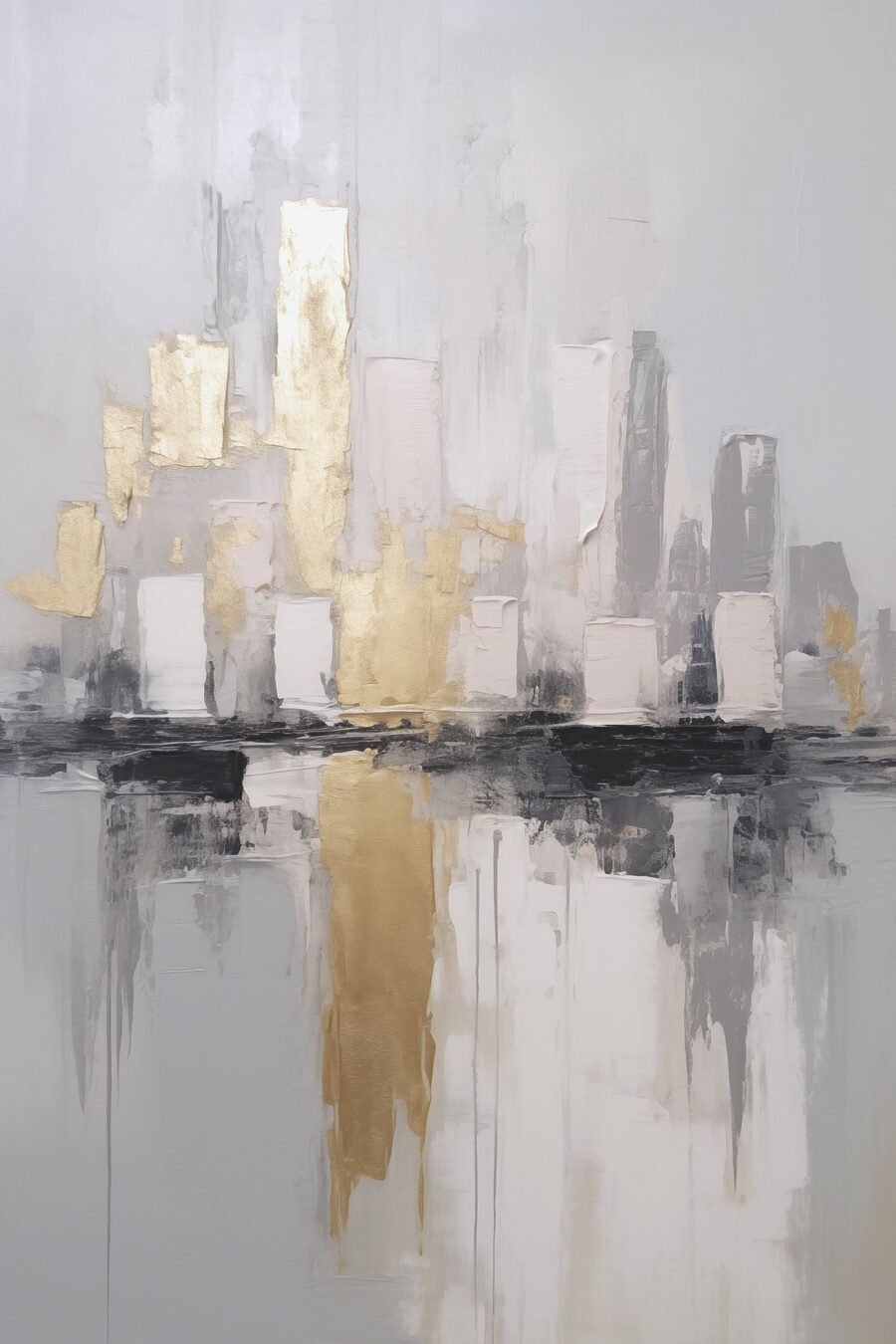 Cidade com reflexos dourados — design completo