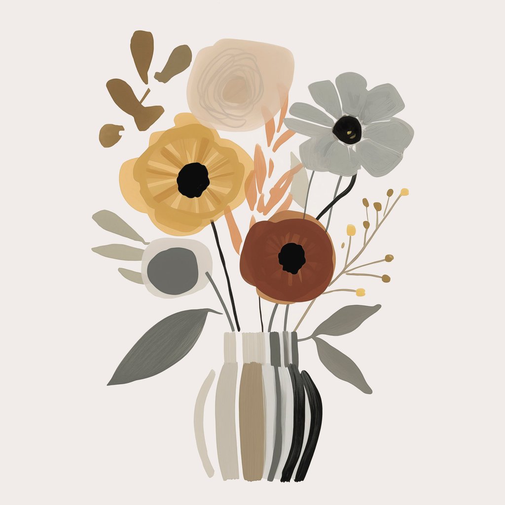 Flores num vaso — design completo
