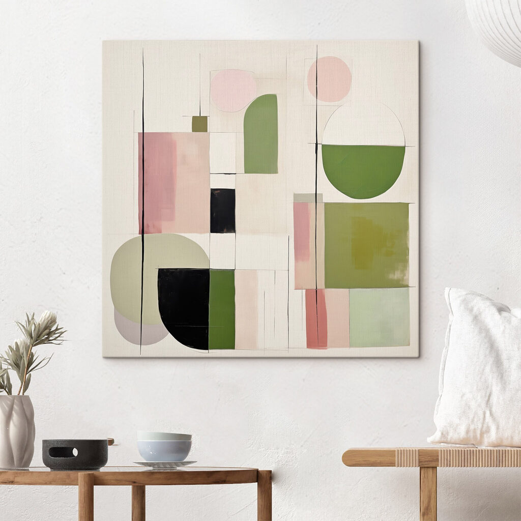 Geometria pastel com semicírculo — interior 2
