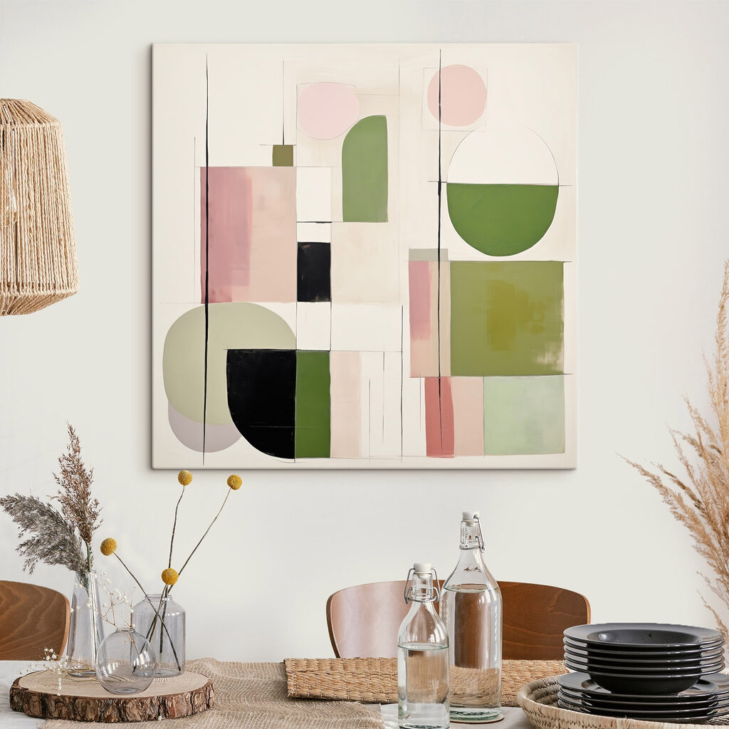 Geometria pastel com semicírculo — interior 3