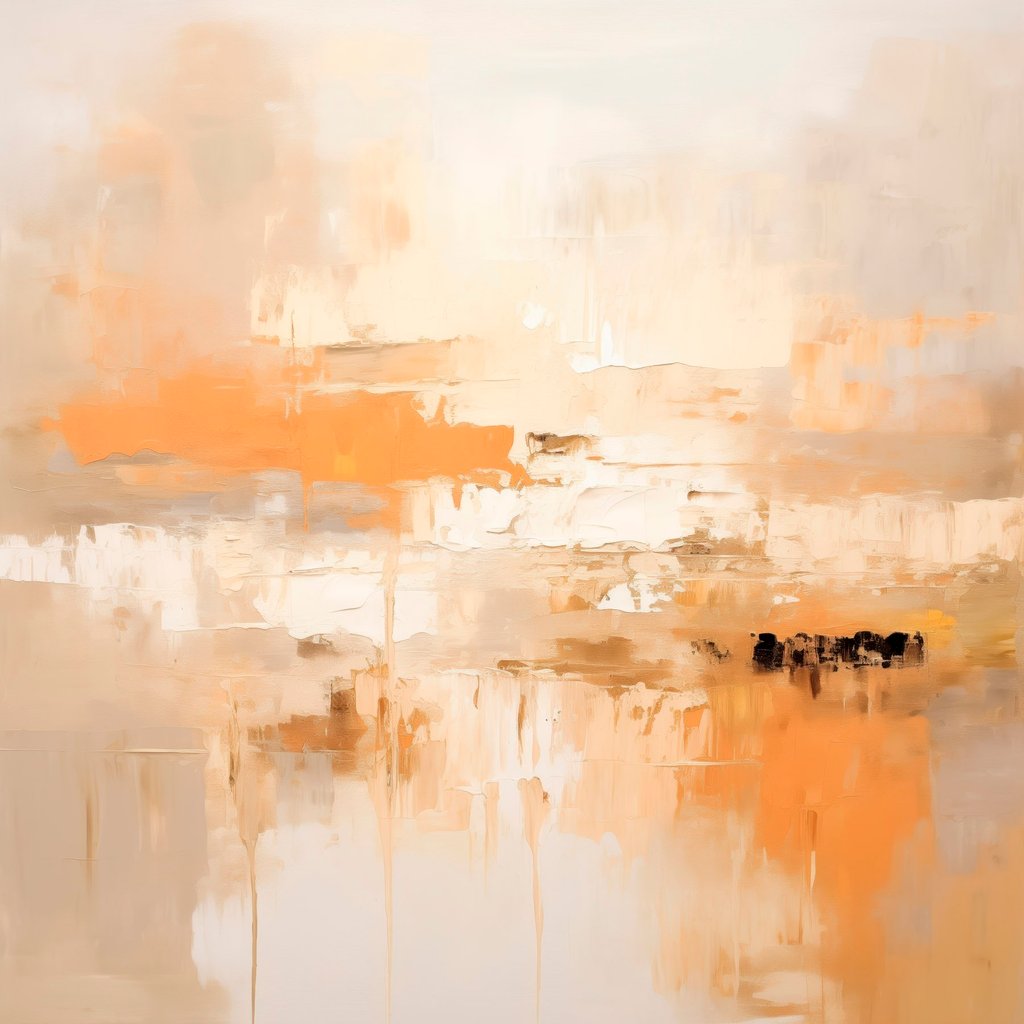 Paisagem abstrata em laranja — design completo