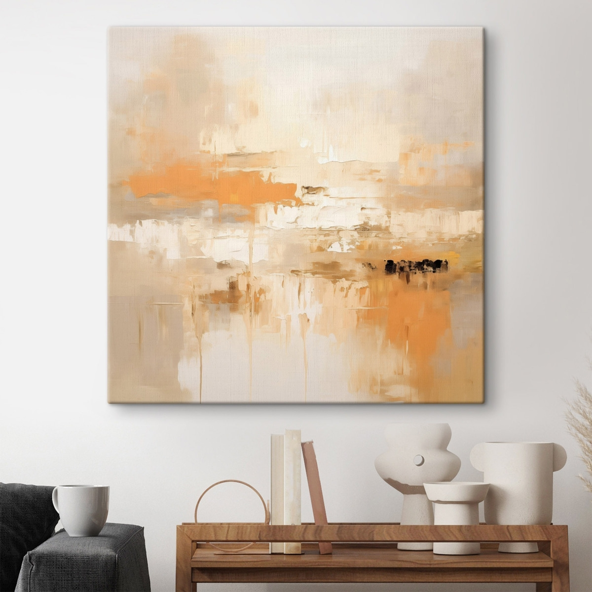 Paisagem abstrata em laranja — interior 2