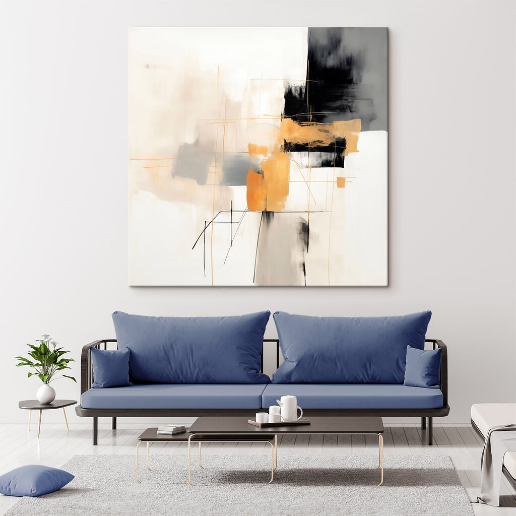 Riscas pretas e ocre — interior 2